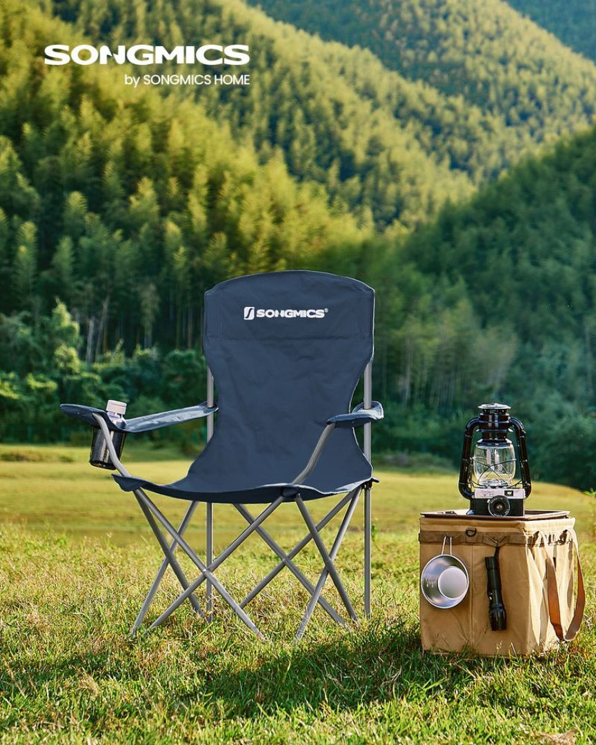 Camping Chairs Set of 2 Folding Chairs 330lb Capacity 35.4in Portable
