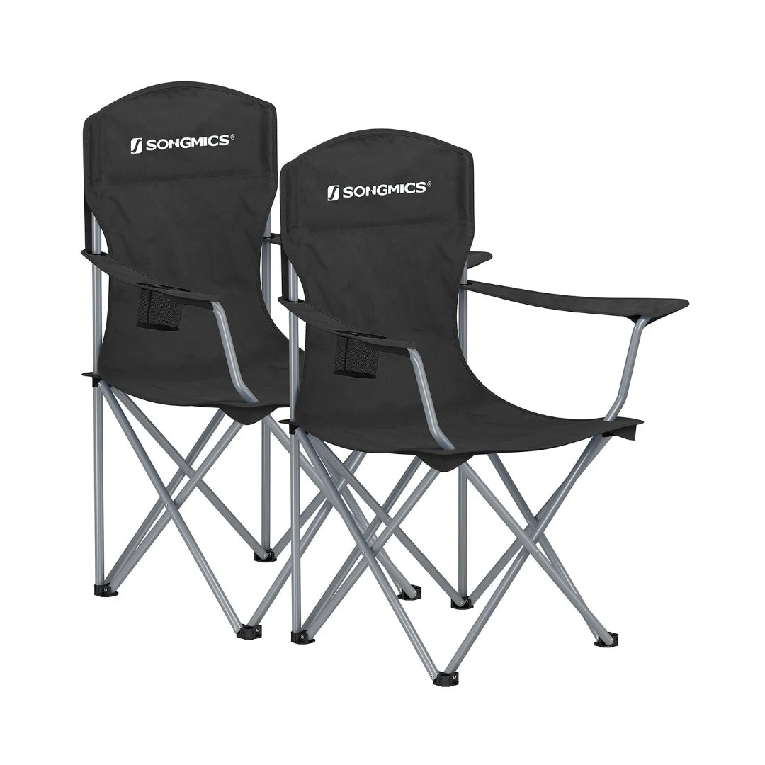 Camping Chairs Set of 2 Folding Chairs 330lb Capacity 35.4in Portable