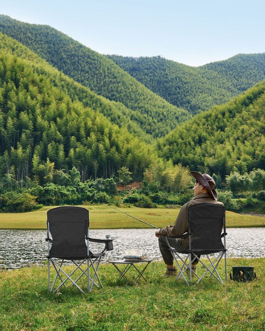 Camping Chairs Set of 2 Folding Chairs 330lb Capacity 35.4in Portable