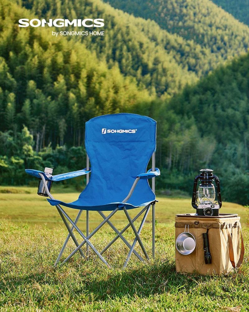 Camping Chairs Set of 2 Folding Chairs 330lb Capacity 35.4in Portable