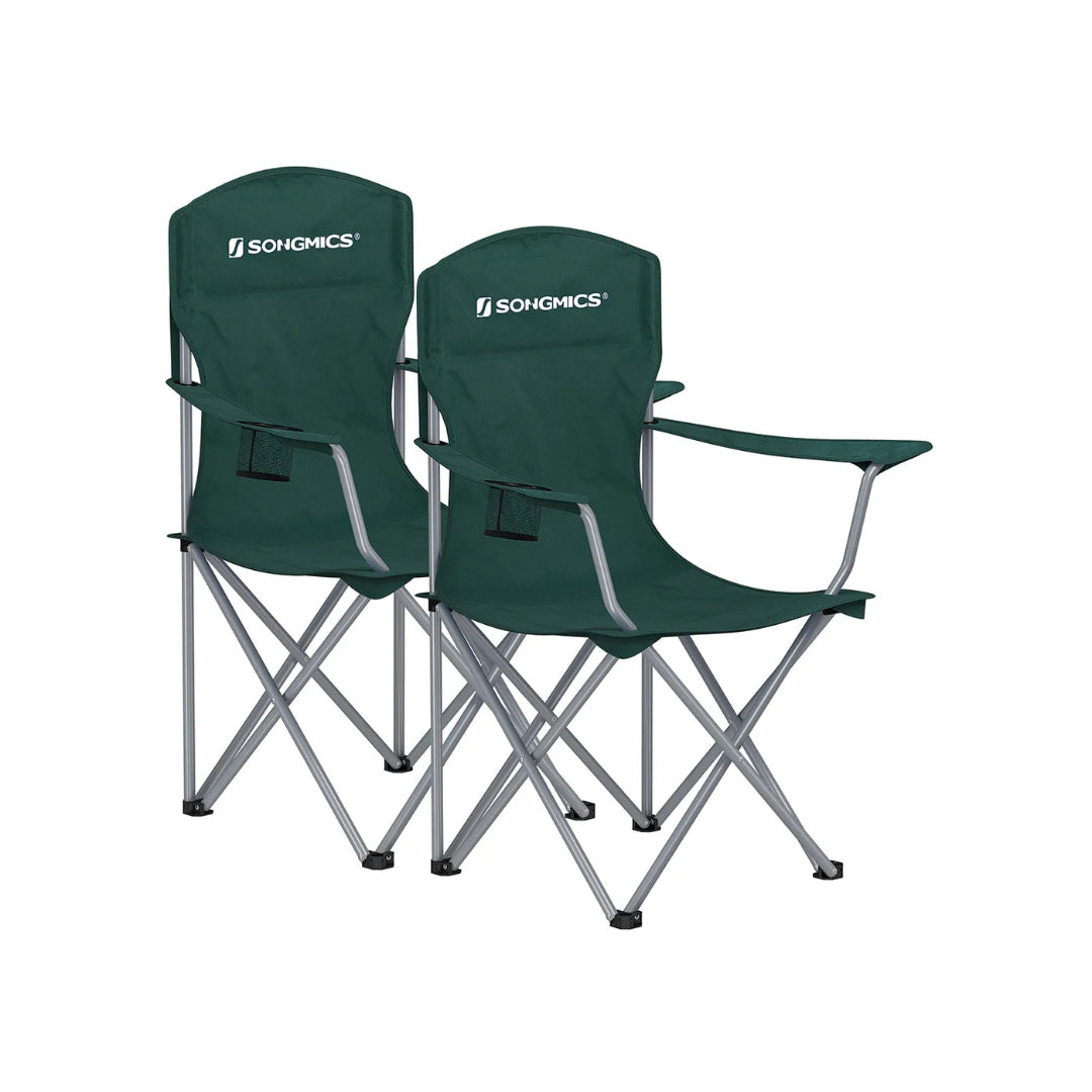 Camping Chairs Set of 2 Folding Chairs 330lb Capacity 35.4in Portable