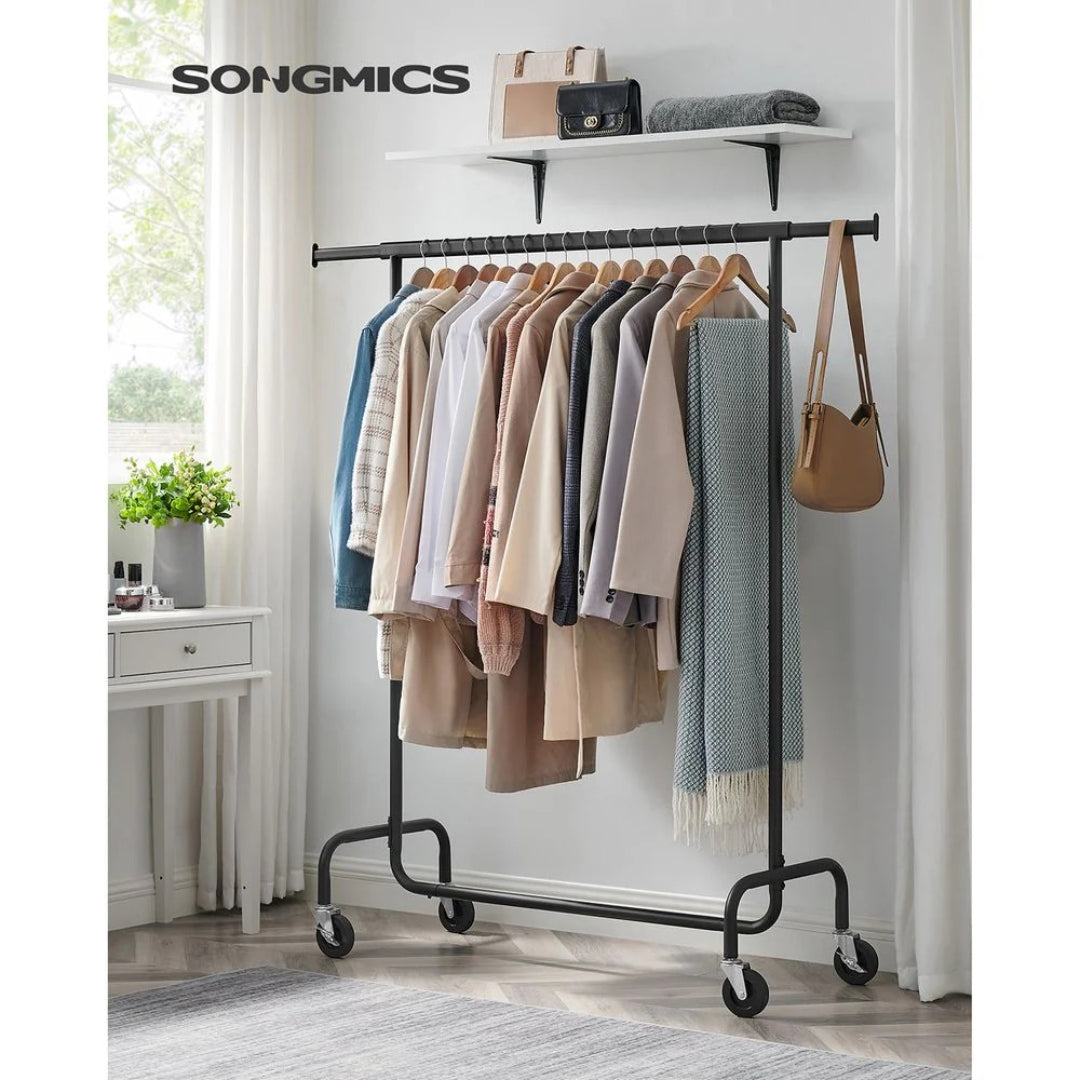 Clothes Rack Heavy Duty Rolling Garment Rack 43.3-59.1in Wide