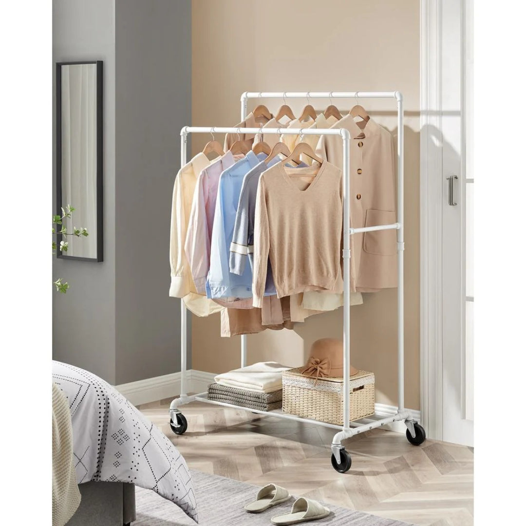 Clothing Rack With Shelf Heavy Duty Rolling Garment Rack 39.4in
