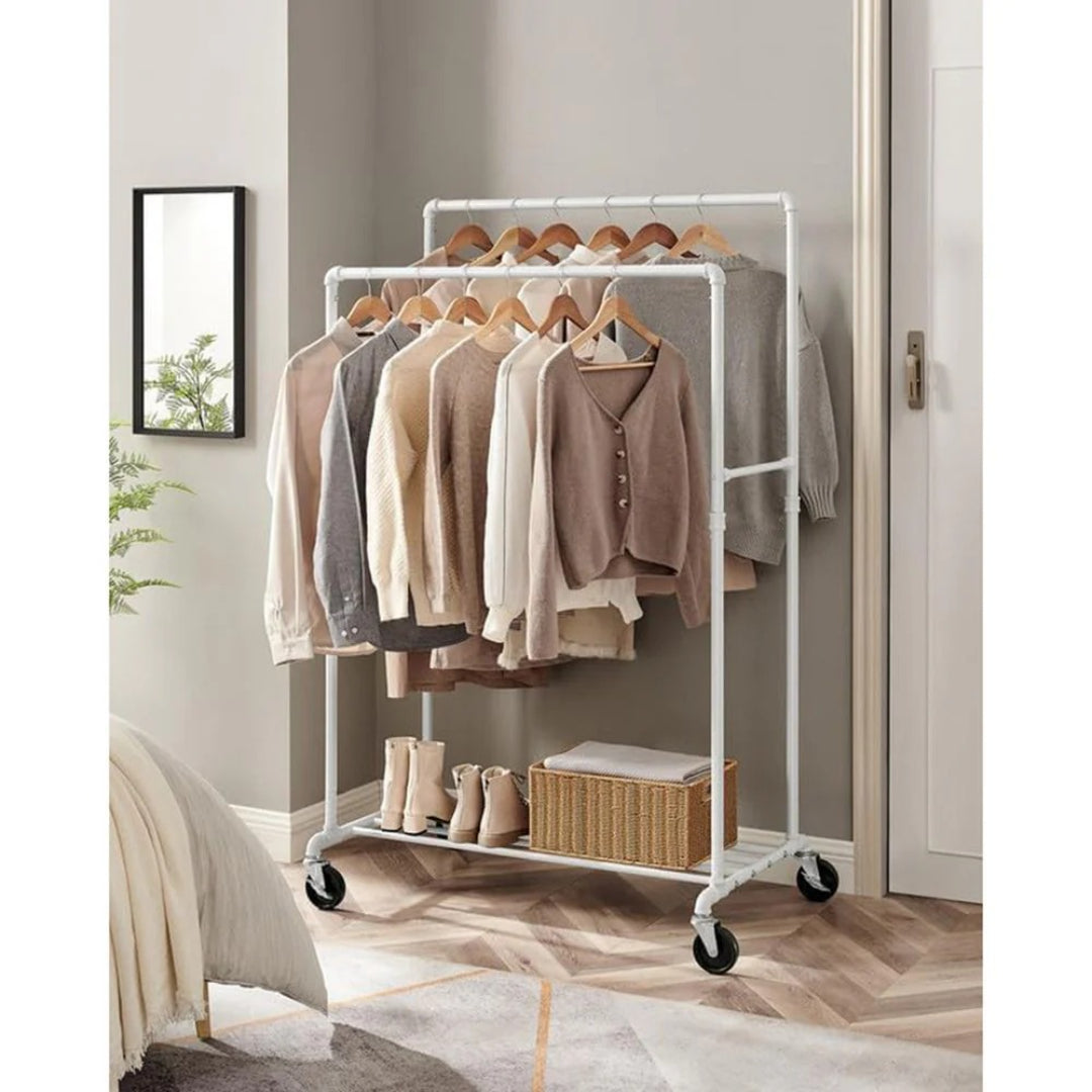 Clothing Rack With Shelf Heavy Duty Rolling Garment Rack 39.4in