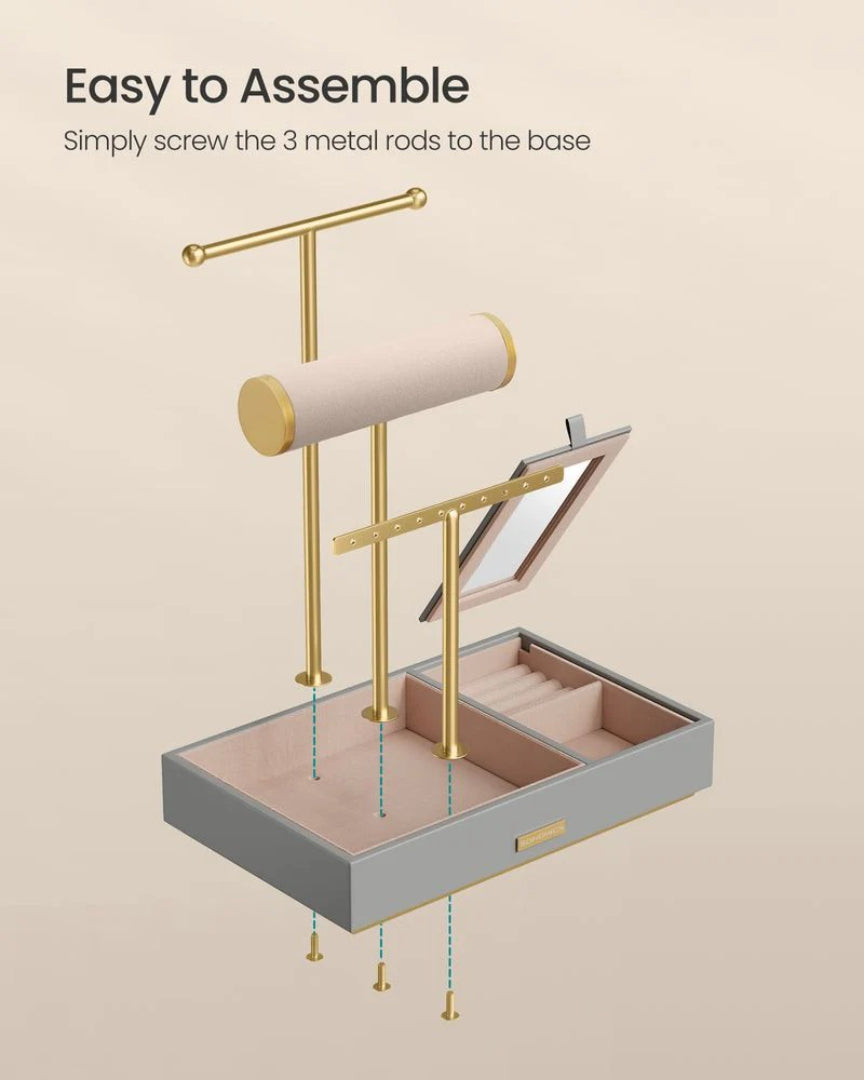 Jewelry Holder Stand With Necklace Bracelet And Earring Rack