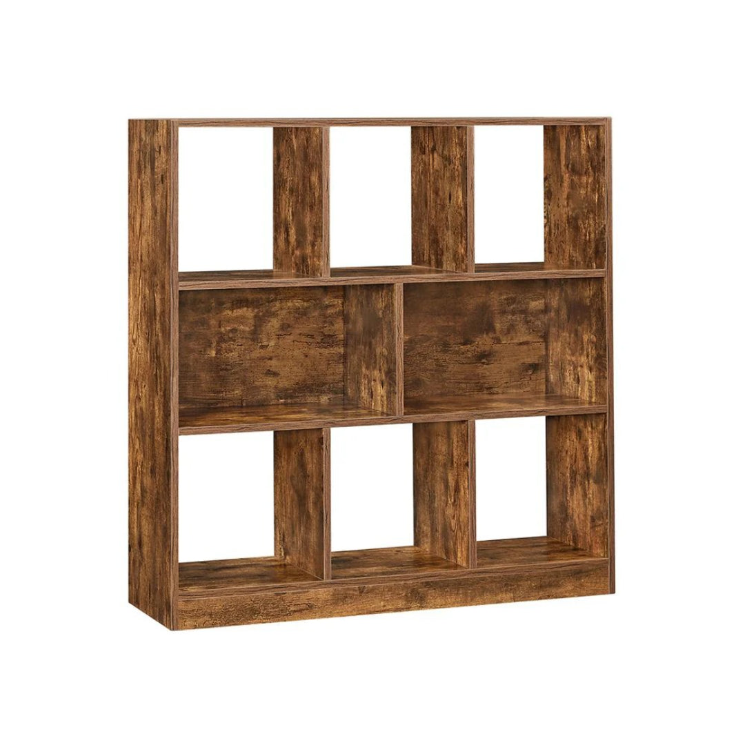 Bookcase With 8 Open Compartments, Multi Use Storage Shelf