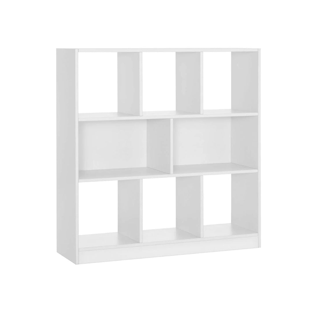 Bookcase With 8 Open Compartments, Multi Use Storage Shelf