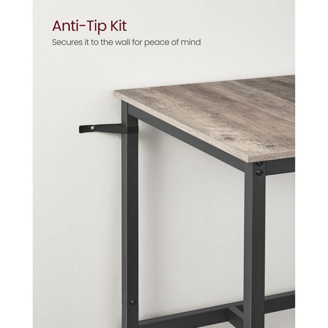 High Top Bar Table, Industrial Square Pub Table with Steel Frame