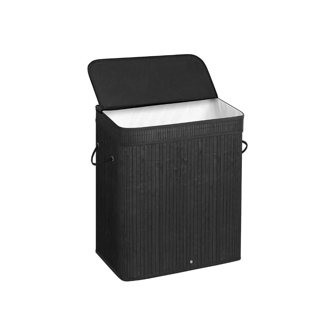 Laundry Hamper With Lid 26.4 Gallon Bamboo Basket 24in High