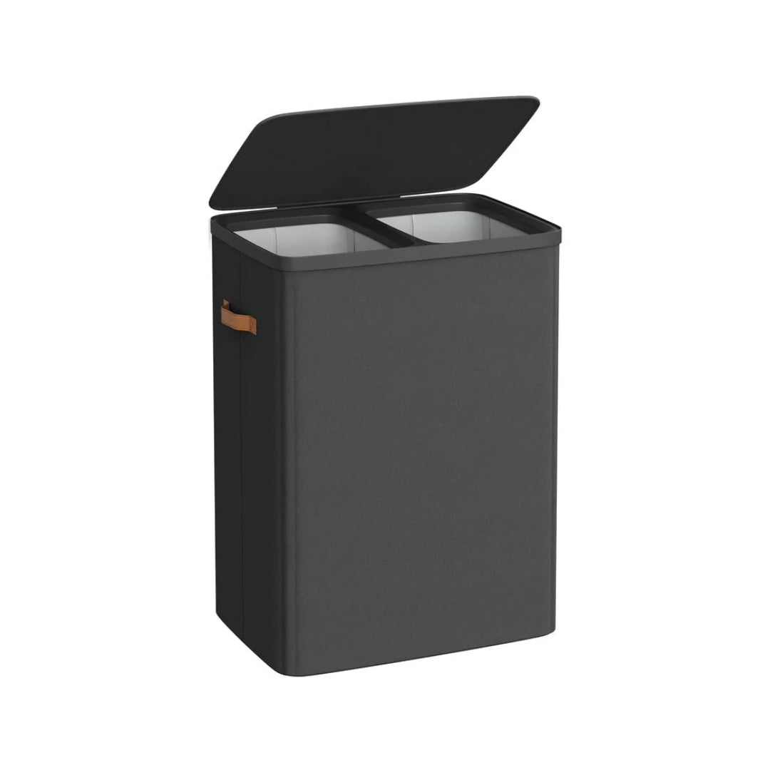 Laundry Hamper With Lid 44.9 Gallon 2 Compartment Sorter