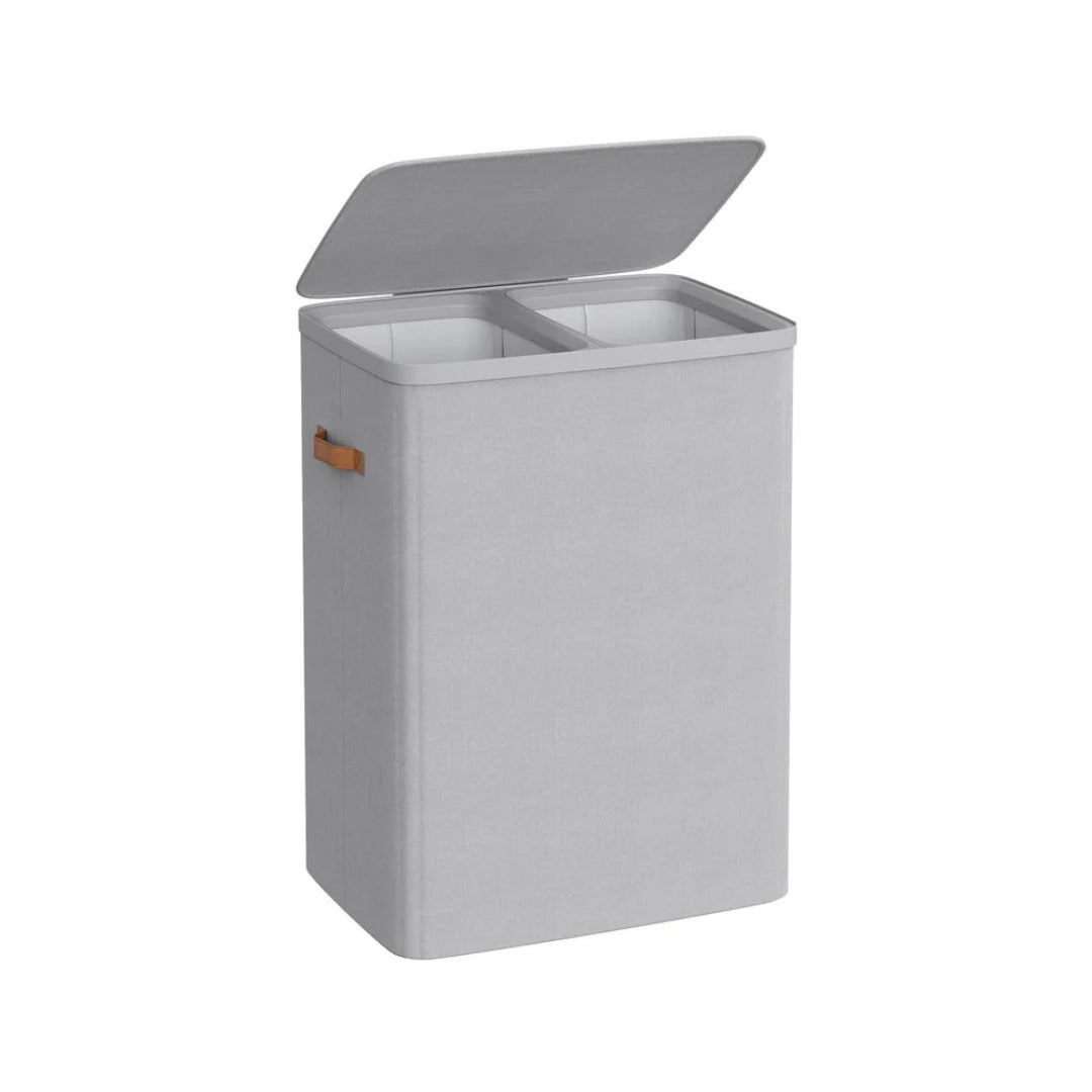 Laundry Hamper With Lid 44.9 Gallon 2 Compartment Sorter