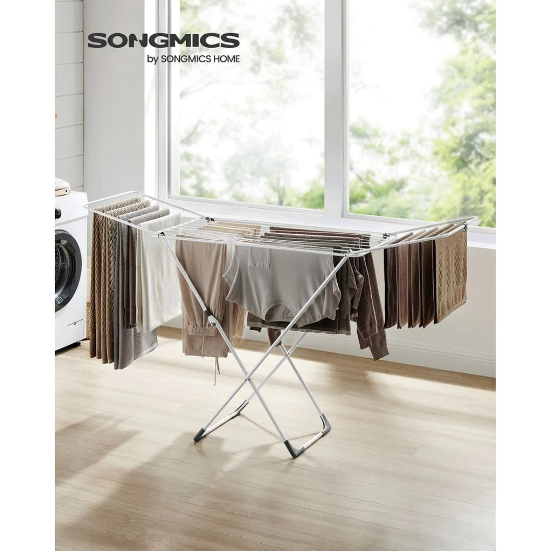Clothes Drying Rack Foldable Gullwing Airer 71.7in Wide