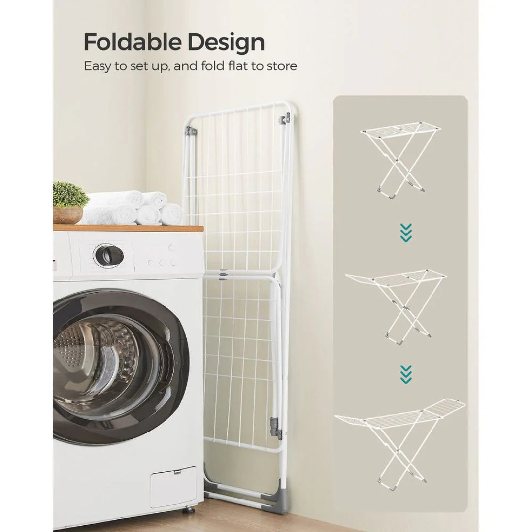 Clothes Drying Rack Foldable Gullwing Airer 71.7in Wide