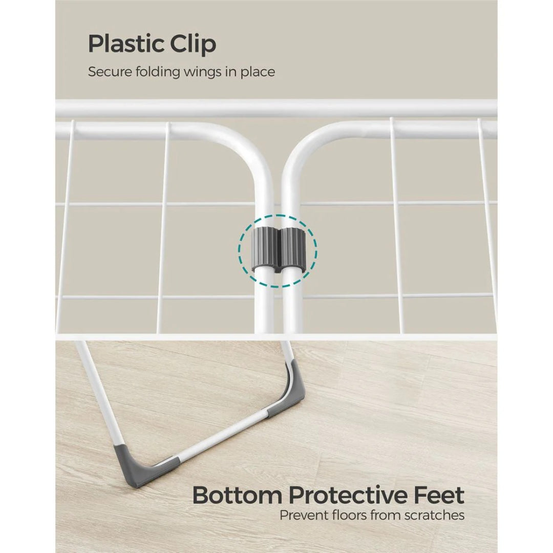 Clothes Drying Rack Foldable Gullwing Airer 71.7in Wide