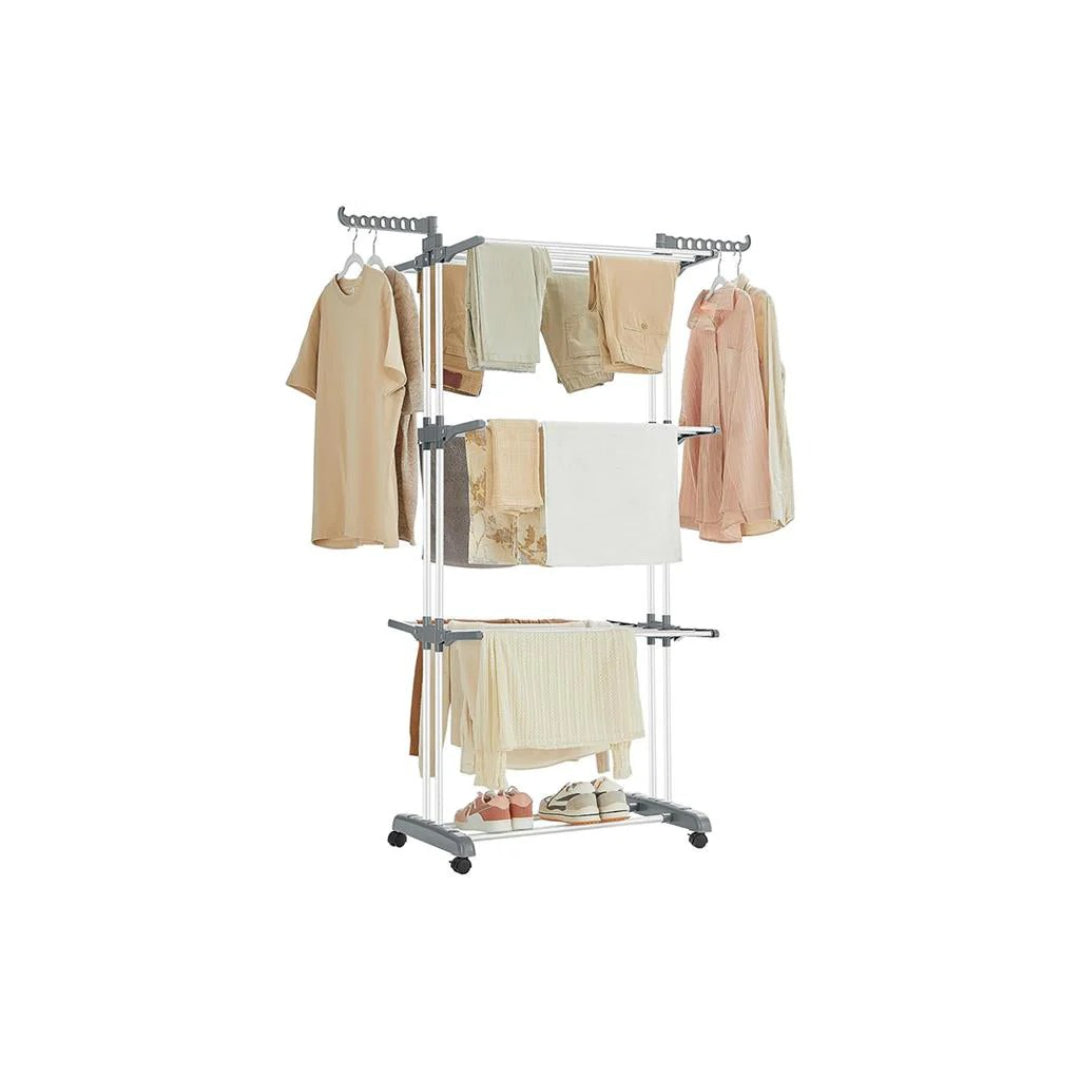 Clothes Drying Rack 4-Tier Foldable Laundry Stand 67.7in High