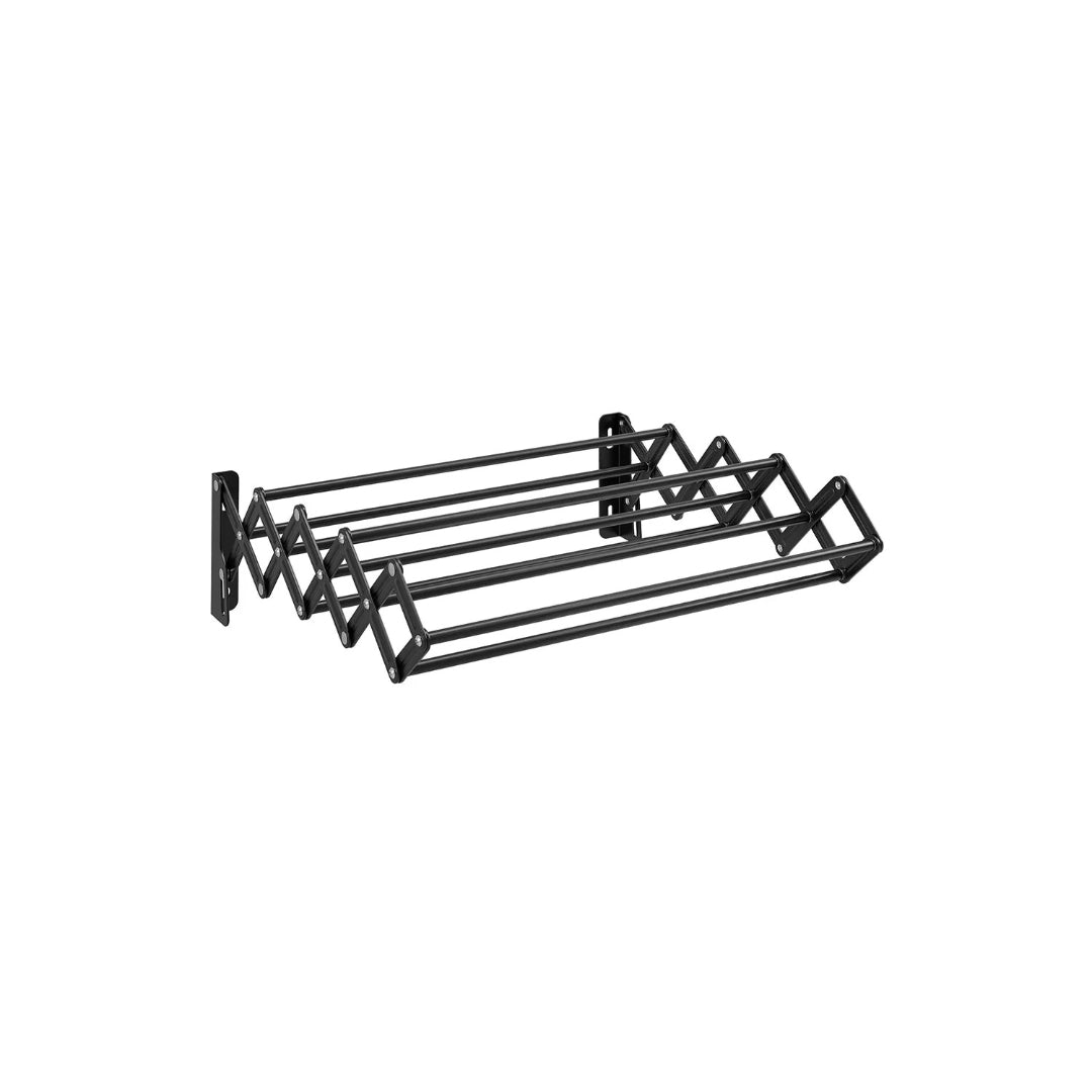 Wall Mounted Clothes Drying Rack Expandable 9 Rod Steel Airer