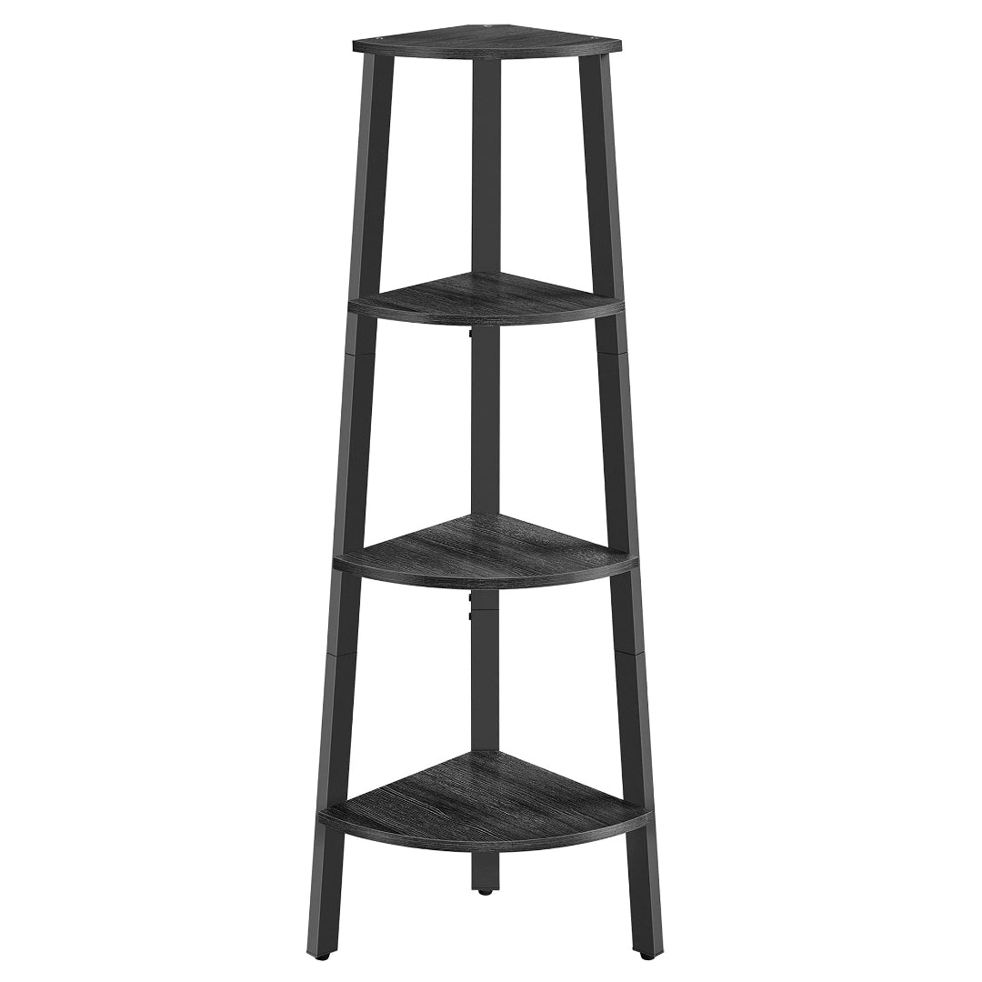 4 Tier Corner Bookshelf Industrial Storage Display Shelf