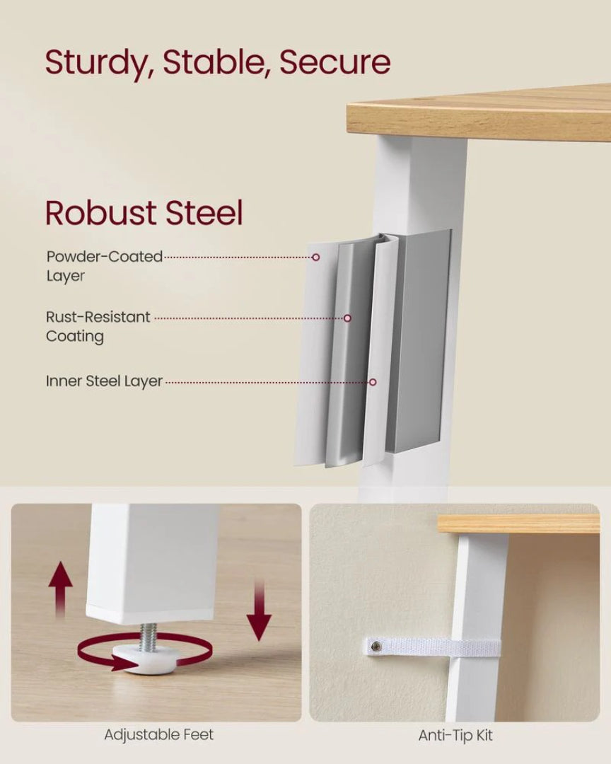 4 Tier Corner Bookshelf Industrial Storage Display Shelf