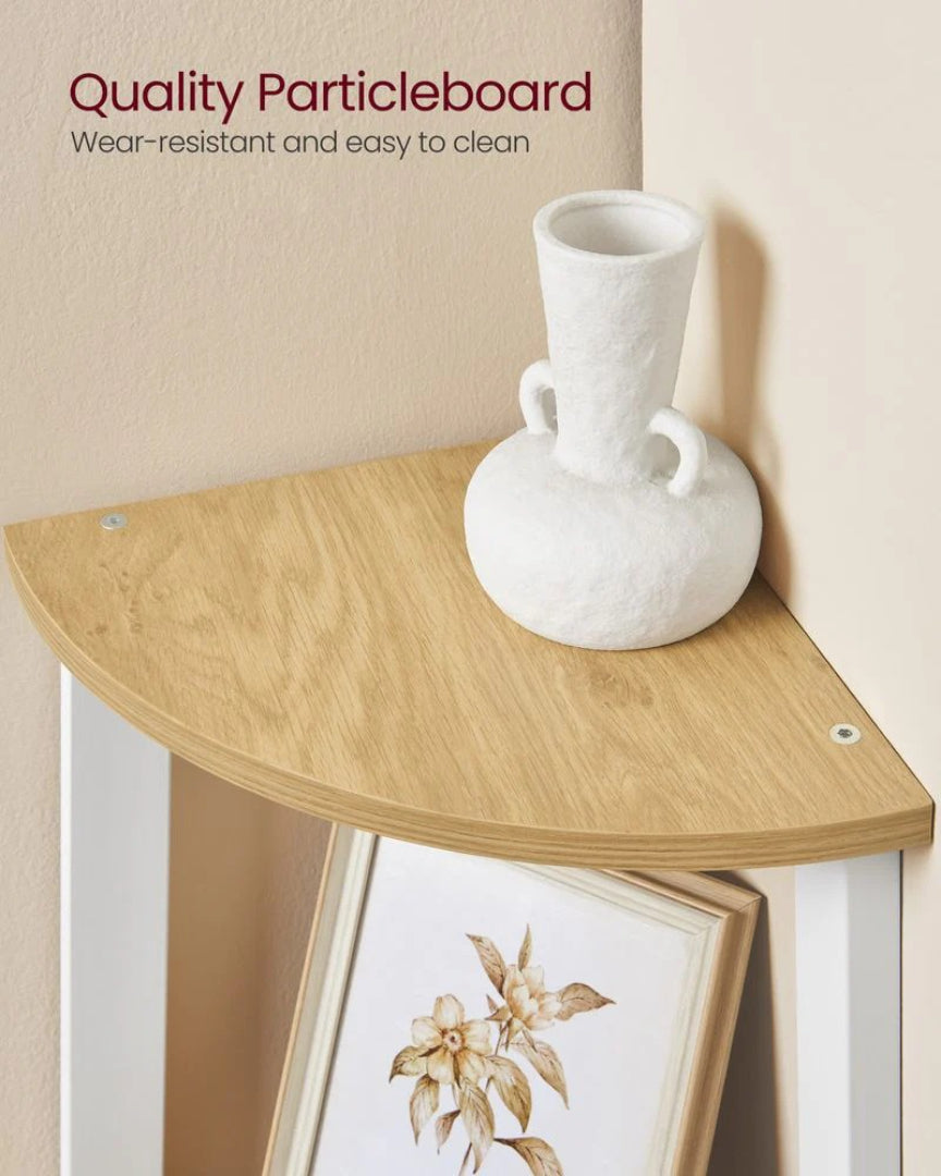 4 Tier Corner Bookshelf Industrial Storage Display Shelf