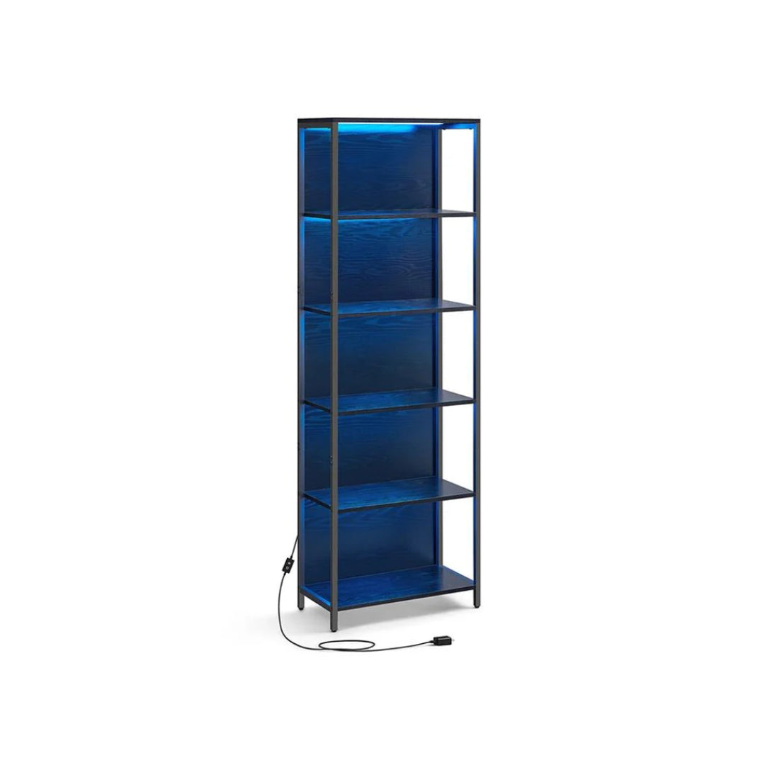 6 Tier LED Bookshelf With Dimmable Lights Display Shelf