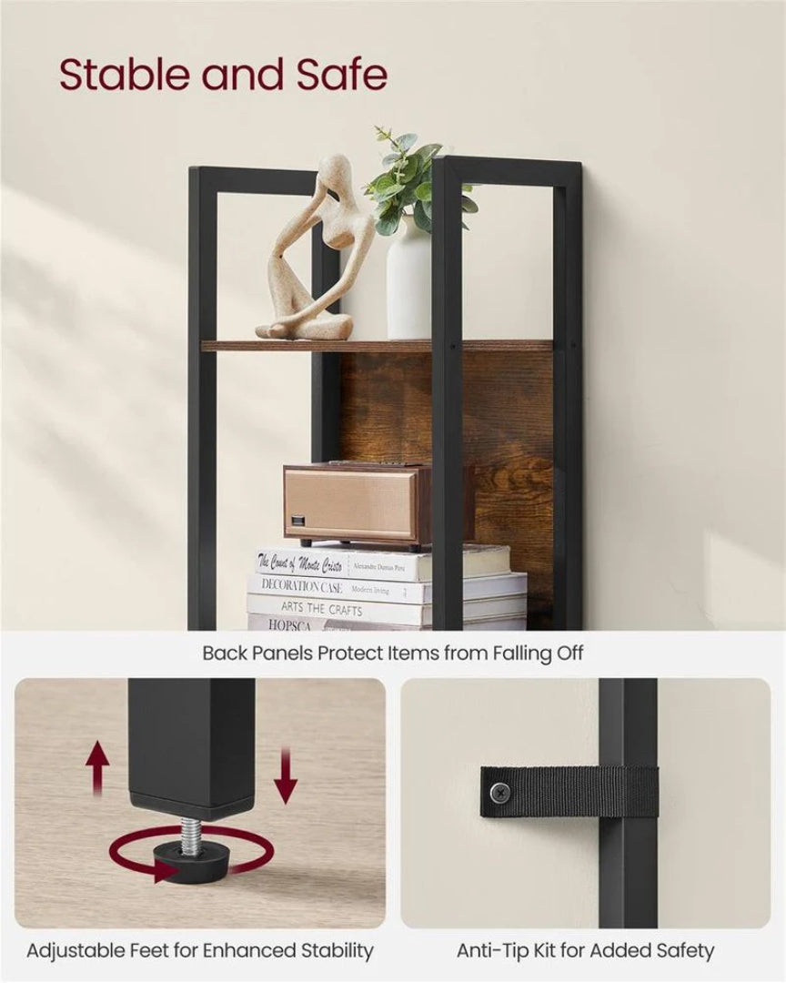 5 Tier Bookshelf With Drawer, 65 Inch Storage Bookcase