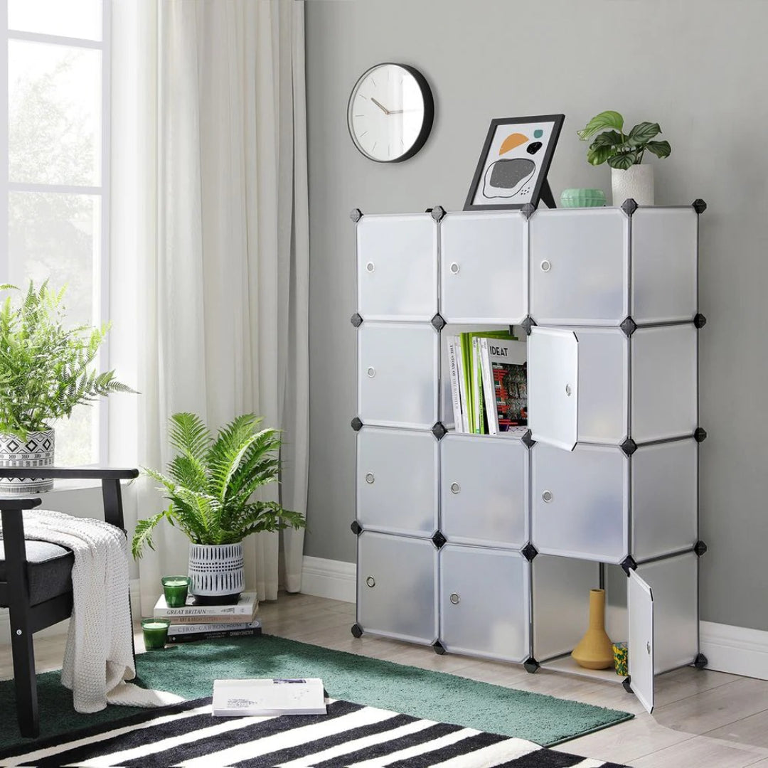 Cube Storage Cabinet With Doors 9 To 16 Plastic Cubes