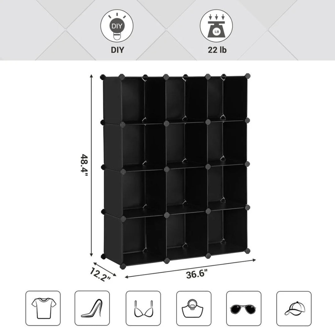 Cube Storage Organizer 12 Or 16 Modular Shelving Units