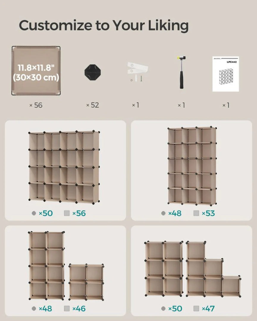 Cube Storage Organizer 12 Or 16 Modular Shelving Units