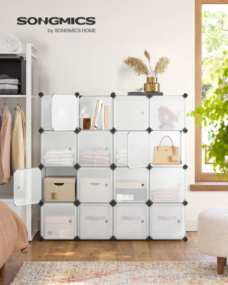 Cube Storage Cabinet With Doors 9 To 16 Plastic Cubes