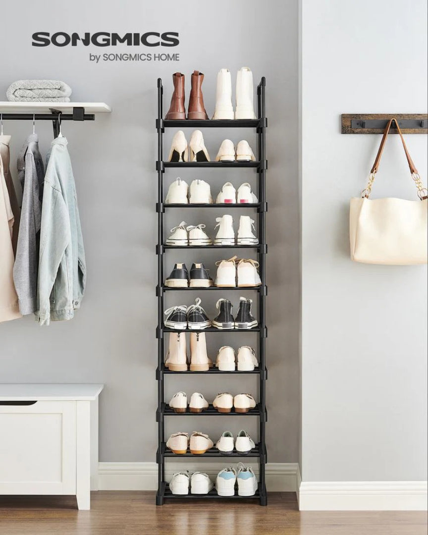 2/3/4/10 Tier Metal Shoe Rack, 36.2/46.1/17.7 Inch Organizer