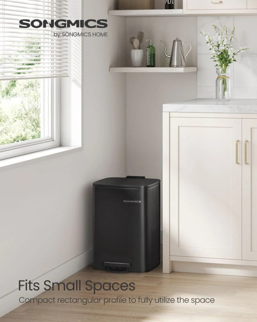 Stainless Steel Step Trash Can with Inner Bucket, 5.2–8 Gallon
