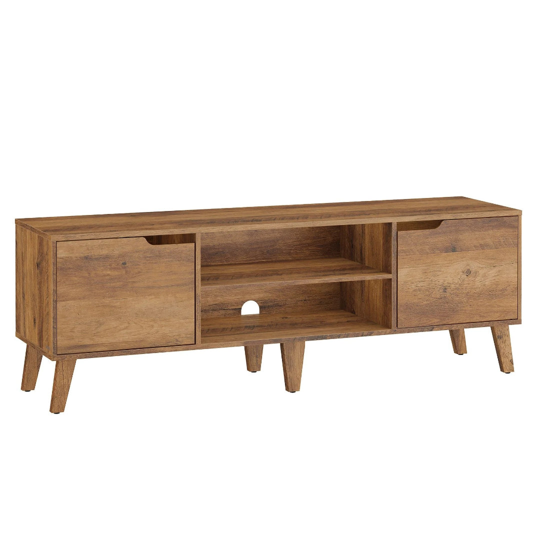TV Stand For 65 Inch TVs With Cabinets And Adjustable Shelf