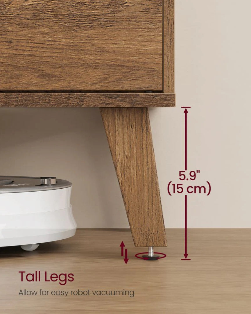 TV Stand For 65 Inch TVs With Cabinets And Adjustable Shelf