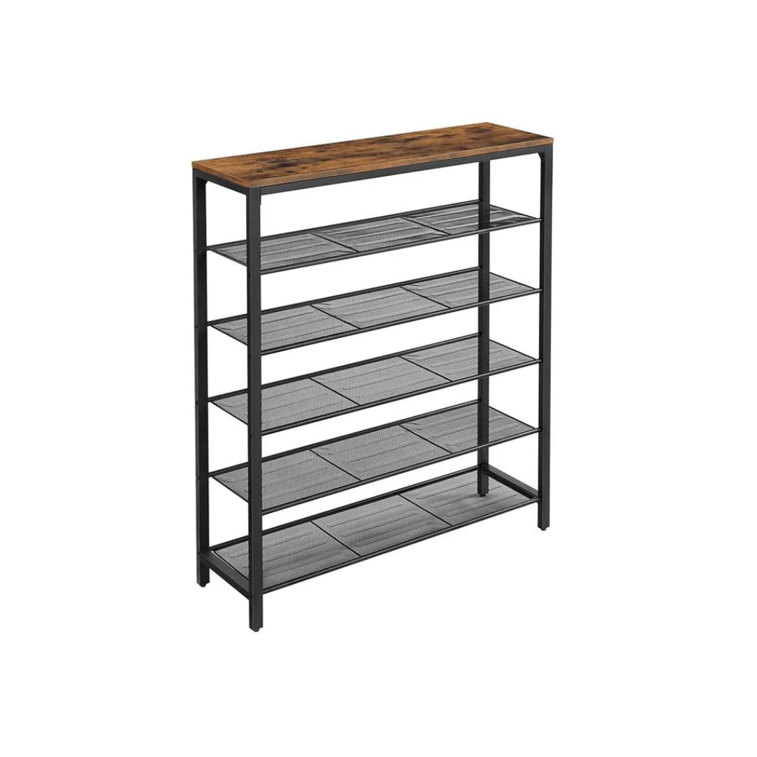 6/8 Tier Shoe Rack With Metal Shelves, 39.4 Inch Wide Organizer
