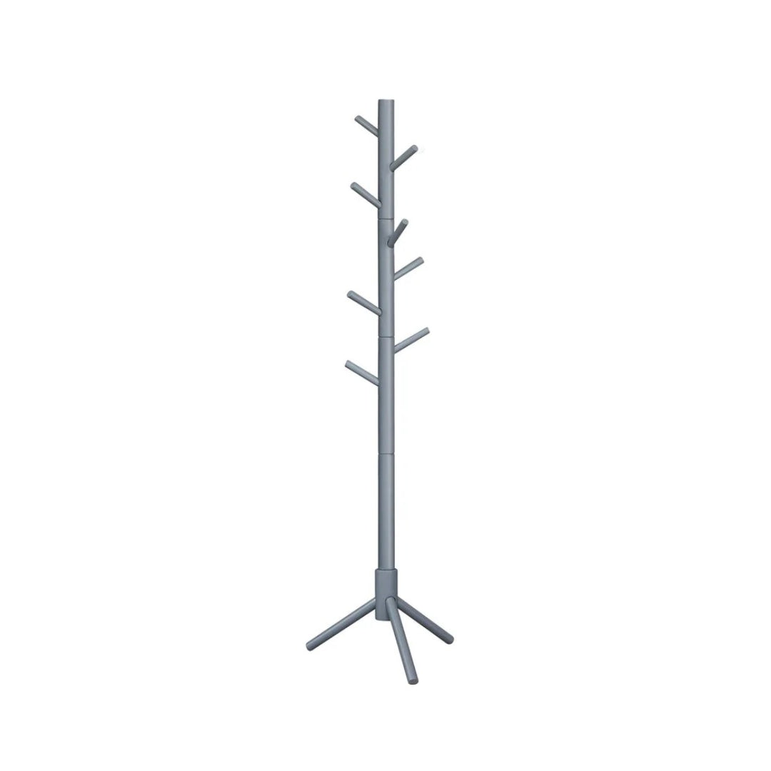Solid Wood Coat Rack With 8 Hooks, 68.9 Inch Freestanding Stand