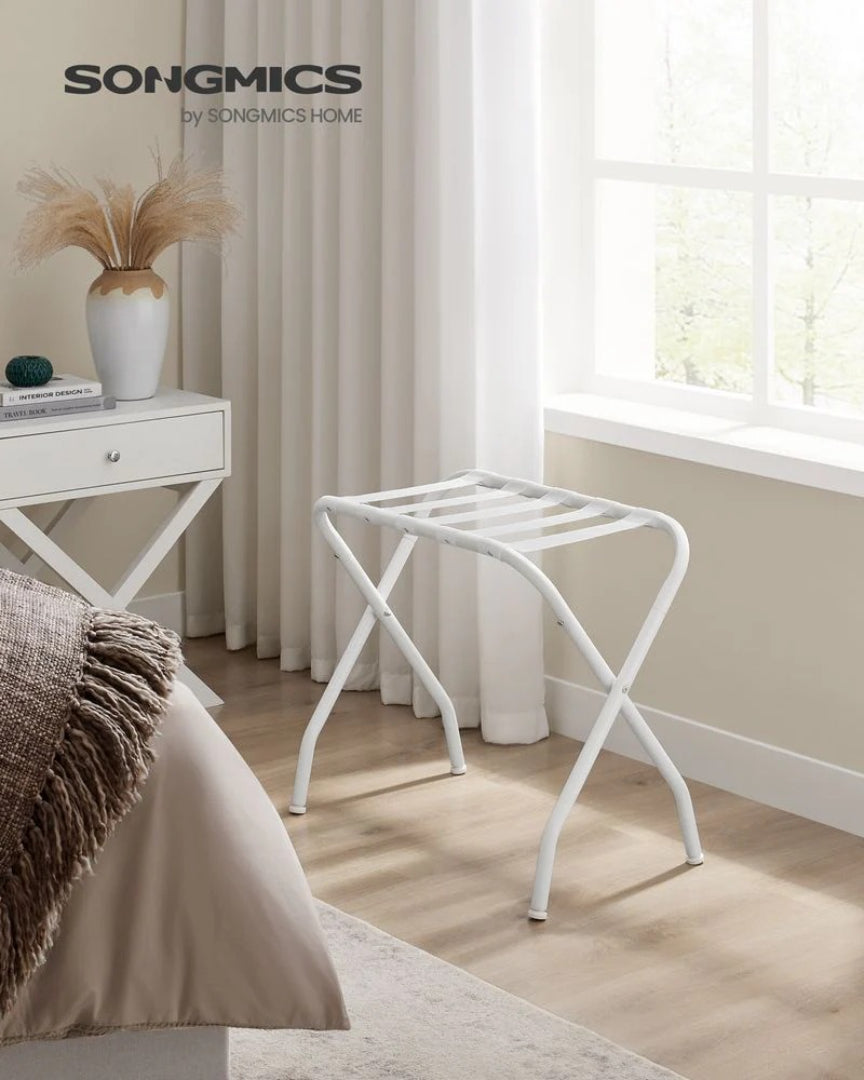 Folding Luggage Rack Steel Suitcase Stand For Guest Room