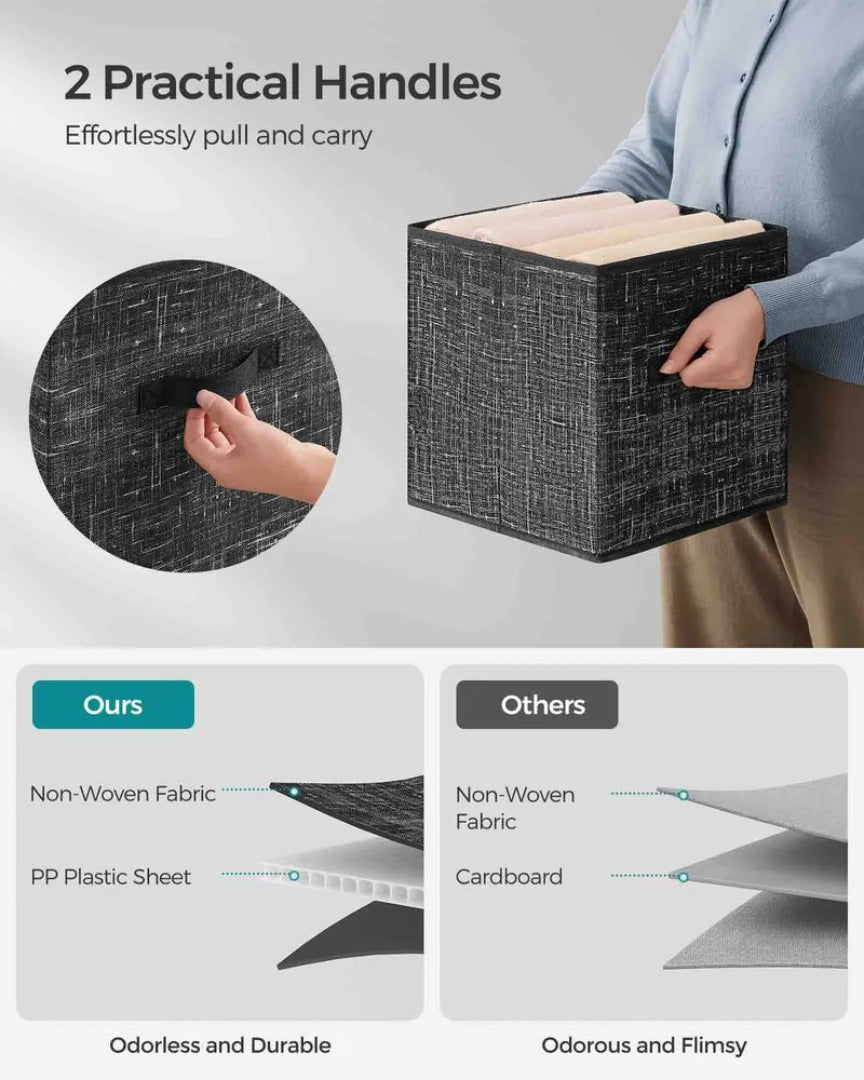Foldable Storage Cubes Set Of 8 Fabric Bins