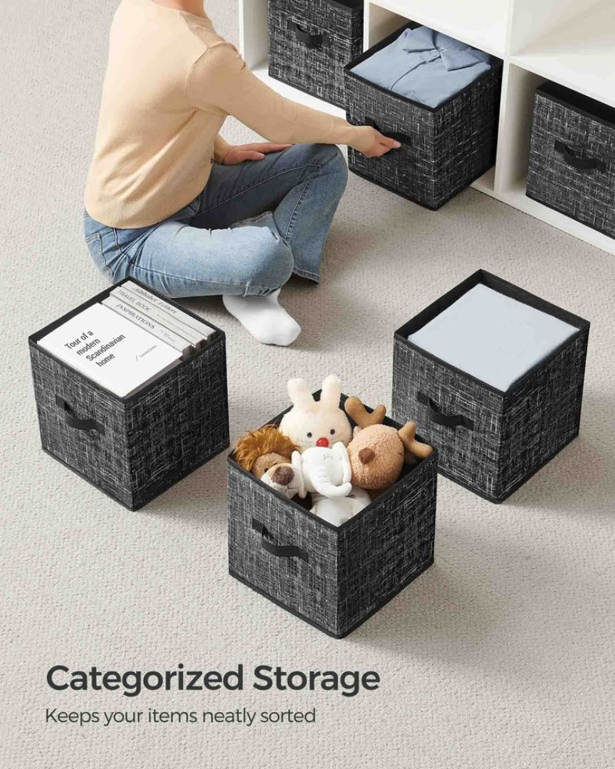 Foldable Storage Cubes Set Of 8 Fabric Bins