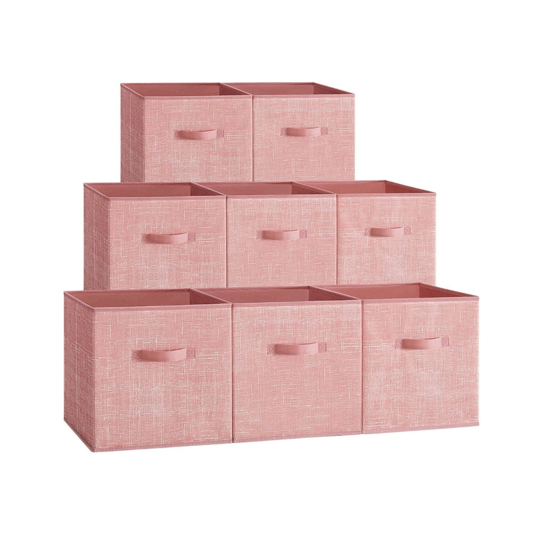 Foldable Storage Cubes Set Of 8 Fabric Bins