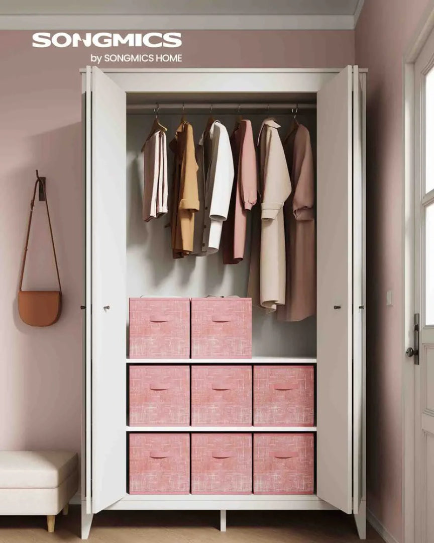 Foldable Storage Cubes Set Of 8 Fabric Bins