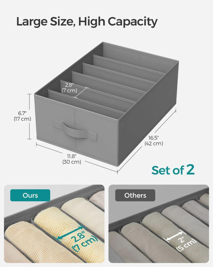 Large Wardrobe Clothes Organizers Set Of 2, 4 Or 6