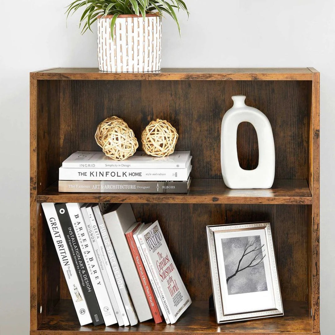 5 Tier Bookcase With Adjustable Shelves, 52.7 Inch Storage Shelf