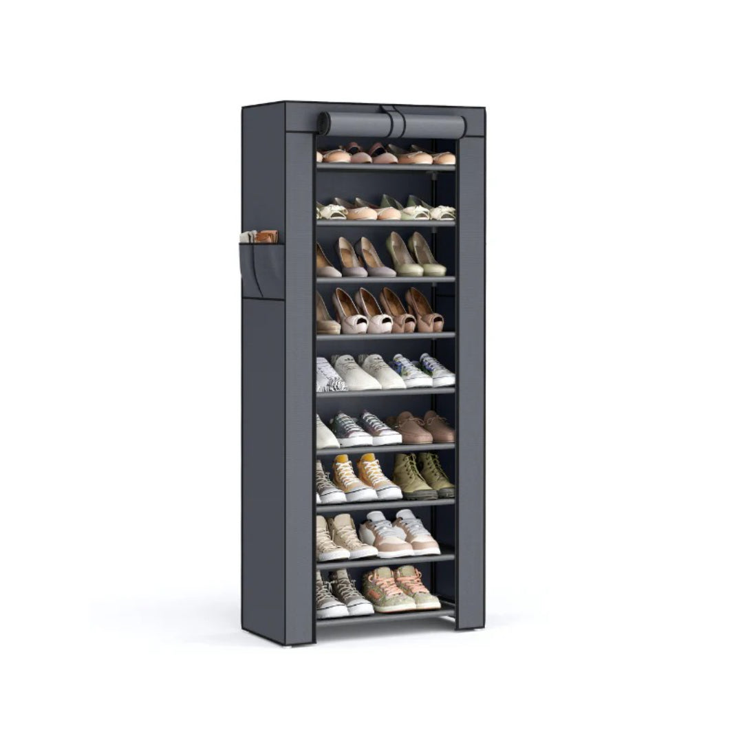 9 Tier Shoe Rack With Cover – product view 2 | Ridgefield New York