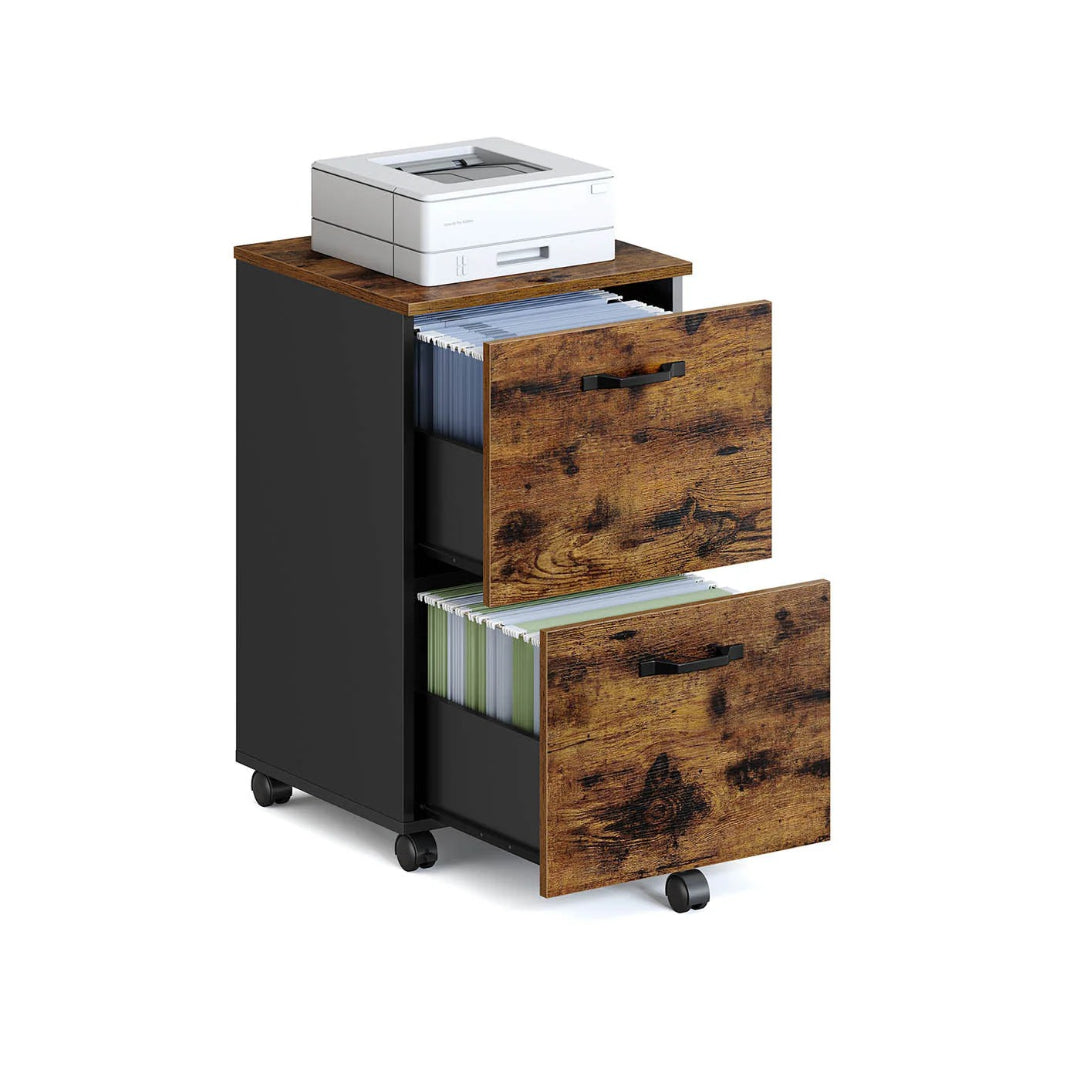 2 Drawer Rolling File Cabinet With Lockable Wheels – product view 1 | Ridgefield New York
