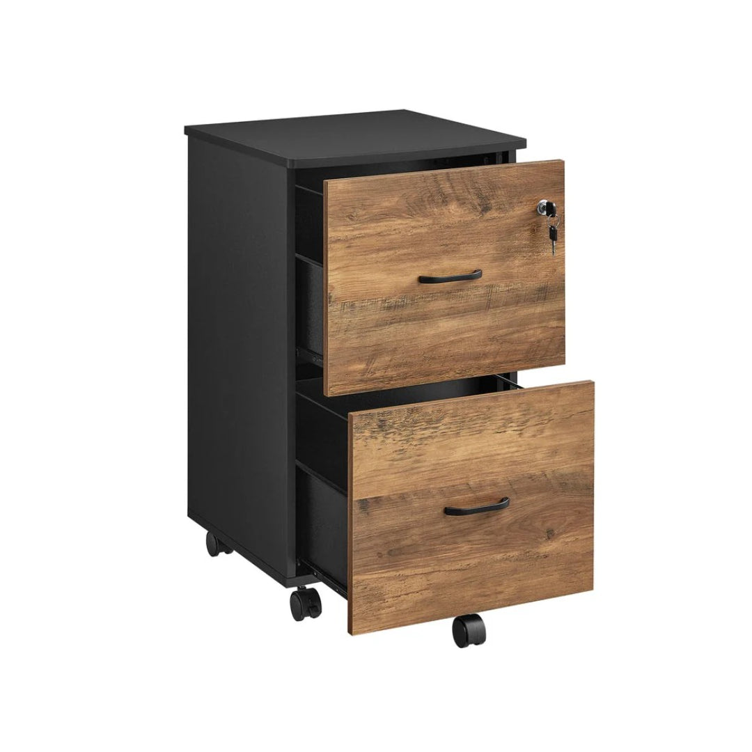 2 Drawer Rolling File Cabinet With Lock & Wheels – product view 1 | Ridgefield New York